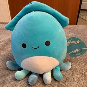 NWT Squishmallow Sky Squid Soft Teal Octopus Sea Life Plush